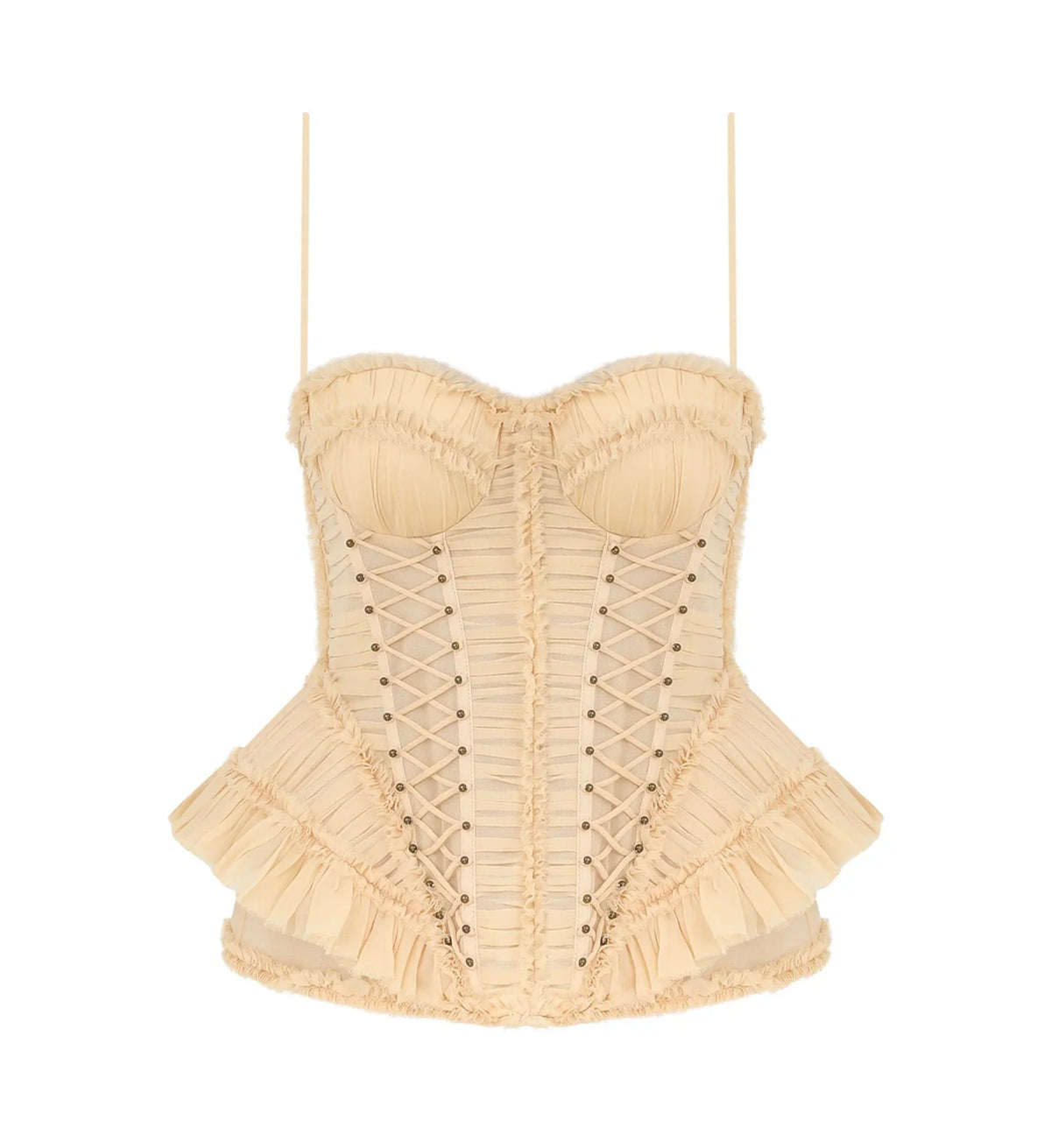 Silk Ruffled Corset