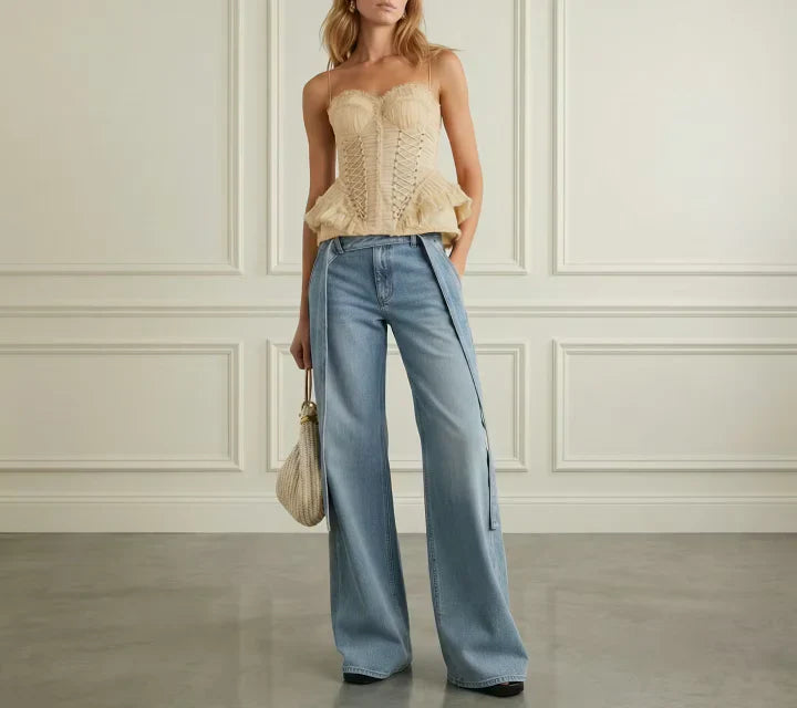 Silk Ruffled Corset