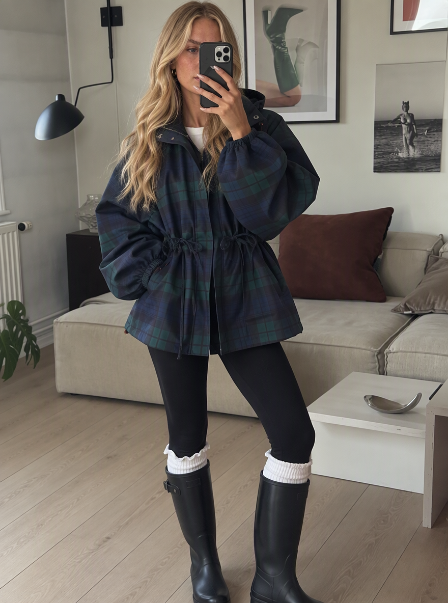 Plaid Windbreaker