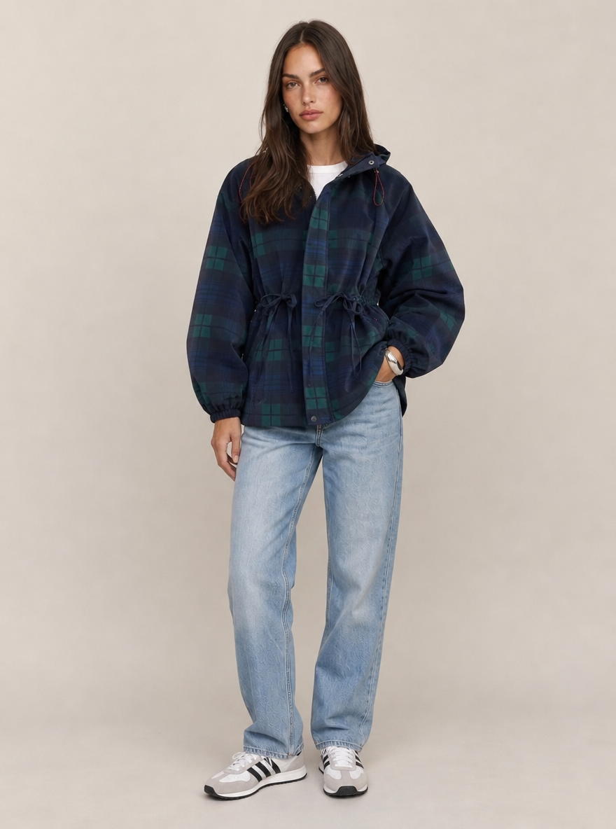 Plaid Windbreaker